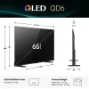 H6 Hisense Qled Fire Tv 65'' 4K UHD HDR série QD6 provenance Etats-Unis