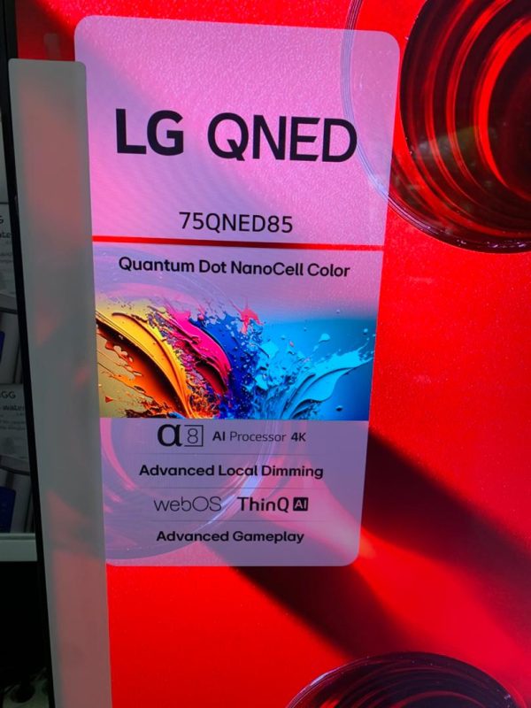 Tv LG QNED 75pouces Smart4K Model 75QNED85